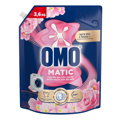 NG Omo matic cửa trước ngăn ngừa mùi ẩm mốc túi 3.6kg hương oải hương